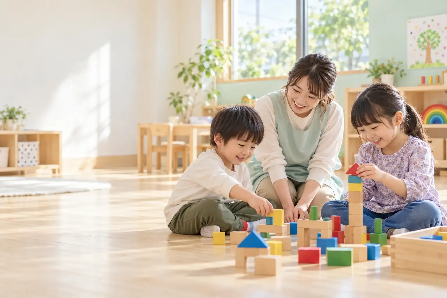 子どもたちが安心して一緒に遊ぶイメージ